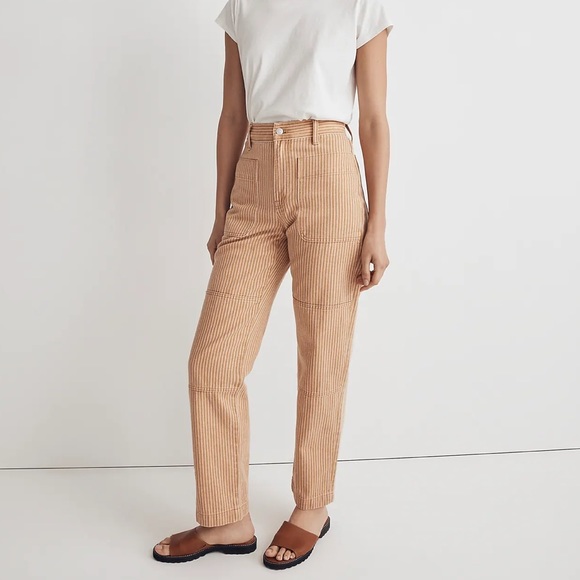 The Perfect Vintage Straight Jean in Stripe - Picture 3 of 9